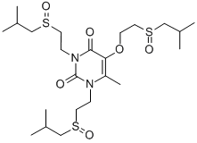 1,3-Bis(isobutylsulfinylethyl)-5-isobutylsulfinylethoxy-6-methyluracil