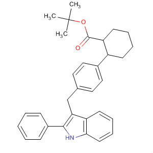 Cyclohexanecarboxylic acid,2-[4-[(2-phenyl-1H-indol-3-yl)methyl]phenyl]-, 1,1-dimethylethyl ester,trans-