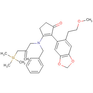 2-Cyclopenten-1-one,2-[6-(2-methoxyethyl)-1,3-benzodioxol-5-yl]-3-[(phenylmethyl)[2-[(trimethylsilyl)methyl]-2-propenyl]amino]-