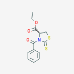 4-Thiazolidinecarboxylic acid, 3-benzoyl-2-thioxo-, ethyl ester, (R)-