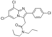 Imidazo[1,2-a]pyridine-3-acetamide,6,8-dichloro-2-(4-chlorophenyl)-N,N-dipropyl-