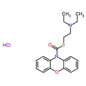 S-[2-(diethylamino)ethyl] 10H-phenoxazine-10-carbothioate hydrochloride (1:1)