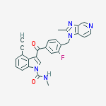 4-ethynyl-3-[3-fluoro-4-[(2-methylimidazo[4,5-c]pyridin-1-yl)methyl]benzoyl]-n-methylindole-1-carboxamide