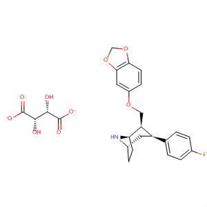 8-Azabicyclo[3.2.1]octane,2-[(1,3-benzodioxol-5-yloxy)methyl]-3-(4-fluorophenyl)-, (1R,2S,3S,5S)-,(2S,3S)-2,3-dihydroxybutanedioate (1:1)