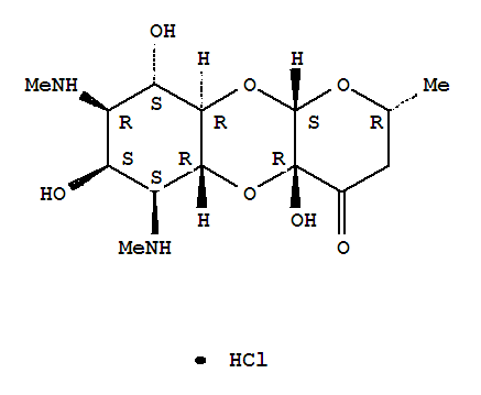(2R-(2alpha,4Abeta,5abeta,6beta,7beta,8beta,9alpha,9aalpha,10abeta))-decahydro-4A,7,9-trihydroxy-2-methyl-6,8-bis(methylamino)-4H-pyrano(2,3-B)(1,4)benzodioxin-4-one monohydrochloride