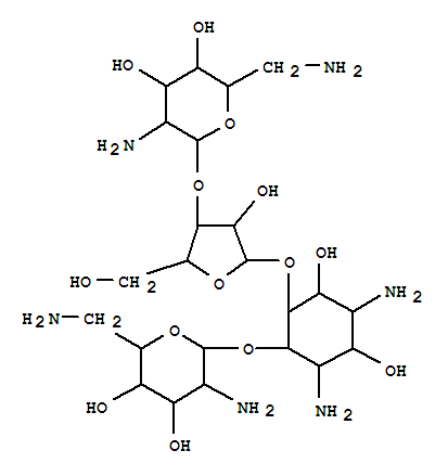1,3-Diamino-4-O-(2,6-diamino-2,6-dideoxy-α-D-glucopyranosyl)-5-O-[3-O-(2,6-diamino-2,6-dideoxy-β-L-idopyranosyl)-β-D-ribofuranosyl]-1,3-dideoxy-D-myo-inositol