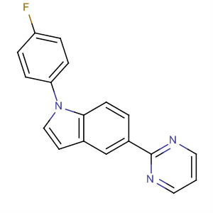 1H-Indole, 1-(4-fluorophenyl)-5-(2-pyrimidinyl)-