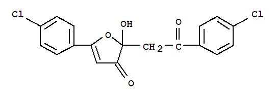 (2R)-5-(4-chlorophenyl)-2-[2-(4-chlorophenyl)-2-oxoethyl]-2-hydroxyfuran-3(2H)-one