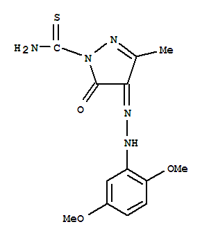4-[(2,5-dimethoxyphenyl)hydrazono]-3-methyl-5-oxo-4,5-dihydro-1H-pyrazole-1-carbothioamide