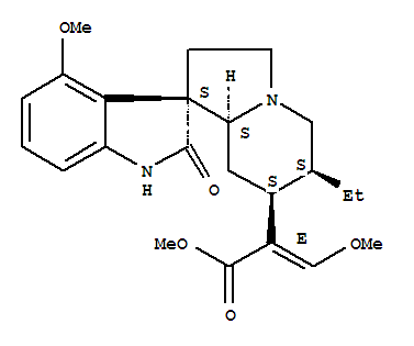 Corynoxan-16-carboxylicacid, 16,17-didehydro-9,17-dimethoxy-2-oxo-, methyl ester, (16E)-