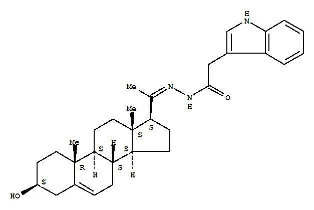 N'-(3-hydroxypregn-5-en-20-ylidene)-2-(1H-indol-3-yl)acetohydrazide
