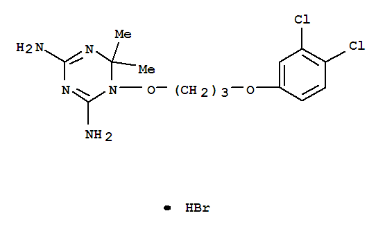 1,3,5-Triazine-2,4-diamine,1-[3-(3,4-dichlorophenoxy)propoxy]-1,6-dihydro-6,6-dimethyl-, hydrobromide(1:1)