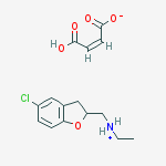 N-[(5-chloro-2,3-dihydro-1-benzofuran-2-yl)methyl]ethanaminium (2Z)-3-carboxyprop-2-enoate