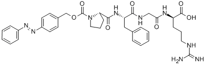 N2-[N-[N-[1-[[[4-(phenylazo)phenyl]methoxy]carbonyl]-L-prolyl]-L-phenylalanyl]glycyl]-D-arginine