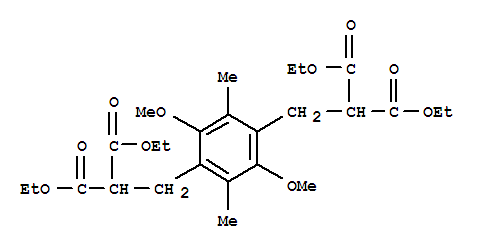 tetraethyl 2,2'-[(2,5-dimethoxy-3,6-dimethylbenzene-1,4-diyl)dimethanediyl]dipropanedioate