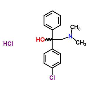 1-(4-chlorophenyl)-2-(dimethylamino)-1-phenylethanol hydrochloride (1:1)