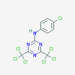 N-(4-chlorophenyl)-4,6-bis(trichloromethyl)-1,3,5-triazin-2-amine