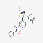 N-[4-[2-ETHYL-4-(3-METHYLPHENYL)-1,3-THIAZOL-5-YL]-2-PYRIDYL]CYCLOPENTANECARBOXAMIDE