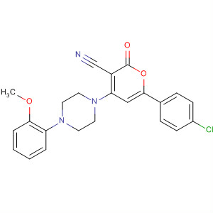 2H-Pyran-3-carbonitrile,6-(4-chlorophenyl)-4-[4-(2-methoxyphenyl)-1-piperazinyl]-2-oxo-