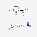 5-Oxo-L-proline, compound with 6-amino-2-methylheptan-2-ol (1:1)