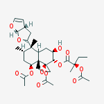 (1R,2S,3R,5S,6S,8S,8aR)-8-(acetyloxy)-8a-[(acetyloxy)methyl]-3-hydroxy-5,6-dimethyl-5-[(2S,3aS,6aS)-2,3,3a,6a-tetrahydrofuro[2,3-b]furan-2-yl]octahydro-2H-spiro[naphthalene-1,2'-oxiran]-2-yl (2R)-2-(acetyloxy)-2-methylbutanoate