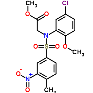 methyl N-(5-chloro-2-methoxyphenyl)-N-[(4-methyl-3-nitrophenyl)sulfonyl]glycinate