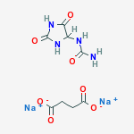 BUTANEDIOIC ACID DISODIUM SALT,COMPD. WITH (2,5-DIOXO-4-IMIDAZOLIDINYL)UREA (1:1)