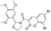 THIAZOLIDINE,3-[(6,8-DIBROMO-2-OXO-2H-1-BENZOPYRAN-3-YL)CARBONYL]-2-(2,4,5-TRIMETHOXYPHENYL)-