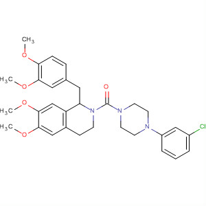 Isoquinoline,2-[[4-(3-chlorophenyl)-1-piperazinyl]carbonyl]-1-[(3,4-dimethoxyphenyl)methyl]-1,2,3,4-tetrahydro-6,7-dimethoxy-