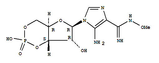 5-amino-1-(2,7-dihydroxy-2-oxidotetrahydro-4H-furo[3,2-d][1,3,2]dioxaphosphinin-6-yl)-N'-methoxy-1H-imidazole-4-carboximidamide