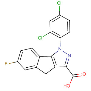 Indeno[1,2-c]pyrazole-3-carboxylic acid,1-(2,4-dichlorophenyl)-6-fluoro-1,4-dihydro-
