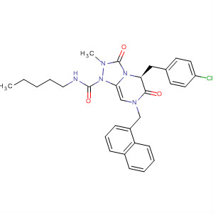1,2,4-Triazolo[4,3-a]pyrazine-1(5H)-carboxamide,5-[(4-chlorophenyl)methyl]hexahydro-2-methyl-7-(1-naphthalenylmethyl)-3,6-dioxo-N-pentyl-, (5S)-