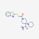 1-[2-(1,3-benzothiazol-2-ylsulfanyl)acetyl]-4-piperidin-1-ylpiperidine-4-carboxamide