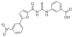 3-[[[[[5-(3-NITROPHENYL)-2-FURANYL]CARBONYL]AMINO]THIOXOMETHYL]AMINO]-BENZOIC ACID