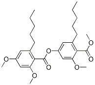 4-[(2,4-Dimethoxy-6-pentylbenzoyl)oxy]-2-methoxy-6-pentylbenzoic acid methyl ester