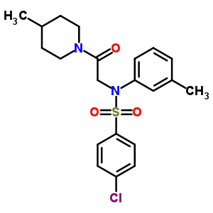 4-chloro-n-(3-methylphenyl)-n-[2-(4-methylpiperidin-1-yl)-2-oxoethyl]benzenesulfonamide