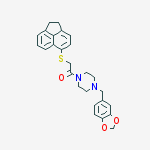 1-[4-(1,3-benzodioxol-5-ylmethyl)piperazin-1-yl]-2-(1,2-dihydroacenaphthylen-5-ylsulfanyl)ethanone