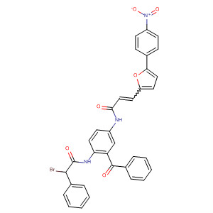 Benzeneacetamide,N-[2-benzoyl-4-[[3-[5-(4-nitrophenyl)-2-furanyl]-1-oxo-2-propenyl]amino]phenyl]-2-bromo-