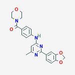 MORPHOLINE,4-(4-((2-(1,3-BENZODIOXOL-5-YL)-6-METHYL-PYRIMIDIN-4-YL)AMINO)BENZOYL)-