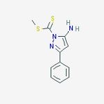 1H-Pyrazole-1-carbodithioic acid, 5-amino-3-phenyl-, methyl ester