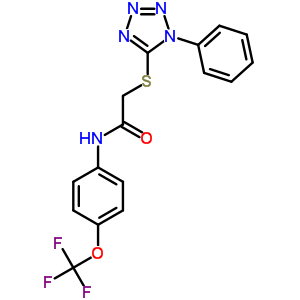 2-[(1-phenyl-1H-tetrazol-5-yl)sulfanyl]-N-[4-(trifluoromethoxy)phenyl]acetamide