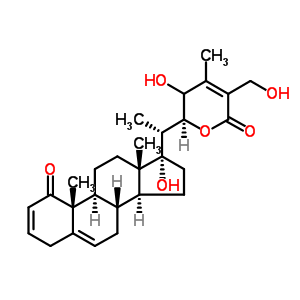 (22S,23S)-17,22,23,27-Tetrahydroxy-1-oxoergosta-2,5,24-trien-26-oic acid δ-lactone