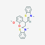 3,4-Dihydro-8-methoxy-3-methyl-4-[(3-methylbenzothiazol-2(3H)-ylidene)methyl]spiro[2H-1-benzopyran-2,2(3H)-benzothiazole]