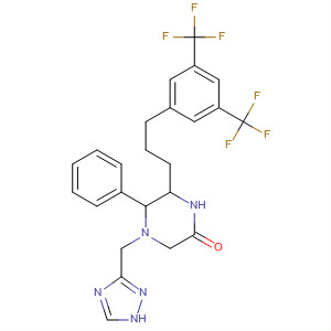 Piperazinone,6-[3-[3,5-bis(trifluoromethyl)phenyl]propyl]-5-phenyl-4-(1H-1,2,4-triazol-3-ylmethyl)-