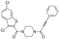 PIPERAZINE,1-[(3,6-DICHLOROBENZO[B]THIOPHEN-2-YL)CARBONYL]-4-(1-OXO-3-PHENYL-2-PROPYNYL)-