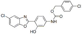 CARBAMIC ACID [4-(5-CHLORO-2-BENZOXAZOLYL)-3-HYDROXYPHENYL]-,(4-CHLOROPHENYL)METHYL ESTER