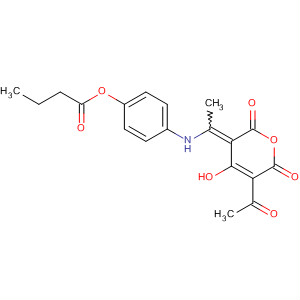 Butanoic acid,4-[[1-(5-acetyl-4-hydroxy-2,6-dioxo-2H-pyran-3(6H)-ylidene)ethyl]amino]phenyl ester