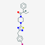1-[4-[3-[(4-fluorophenyl)methyl]-1,2,4-thiadiazol-5-yl]piperazin-1-yl]-2-phenylbutan-1-one