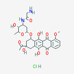 N-[6-[(3-acetyl-3,5,12-trihydroxy-10-methoxy-6,11-dioxo-2,4-dihydro-1h-tetracen-1-yl)oxy]-3-hydroxy-2-methyloxan-4-yl]-2-aminoacetamide;hydrochloride