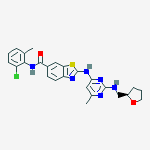 N-(2-chloro-6-methylphenyl)-2-[[6-methyl-2-[[(2r)-oxolan-2-yl]methylamino]pyrimidin-4-yl]amino]-1,3-benzothiazole-6-carboxamide